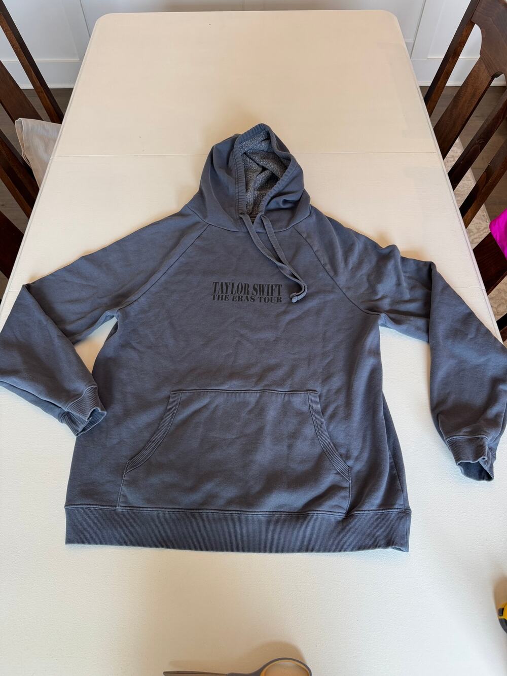 Taylor Swift Eras Tour Official Merch Washed Grey/Blue Oversized Hoodie Size M